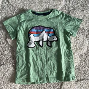 Patagonia - Toddler Cotton T-Shirt - Fitz Roy Manatee in Thistle Green - 3T